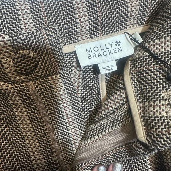 Molly Bracken Brown baguiWide Leg Pants size L - Picture 10 of 13